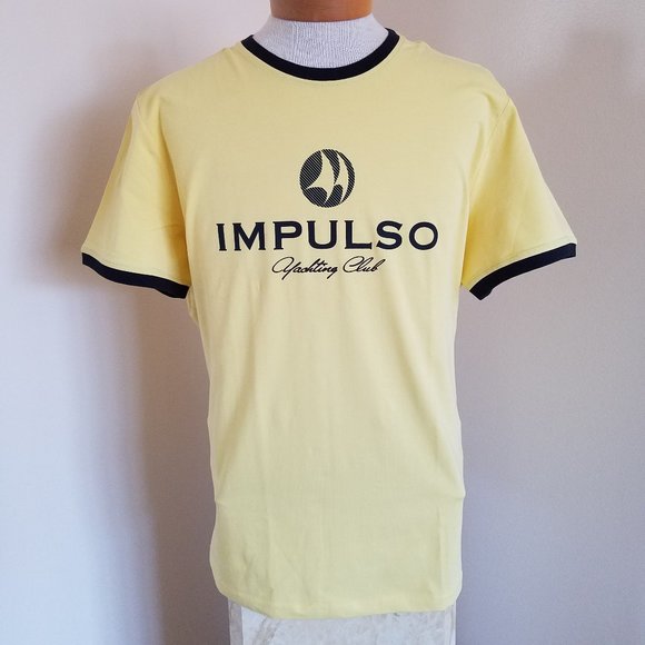 NWT Men's Impulso Yachting Club Yellow T-shirt Shirt Size 58/3XL - Picture 2 of 13